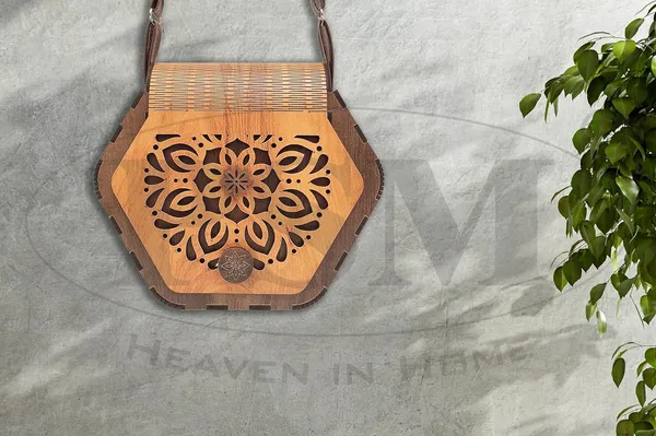 Ivory_Coffee,_Floral_Pattern_Ladies_Wooden_Purse(Clutch)_Made_From_Different_Wood_Grains