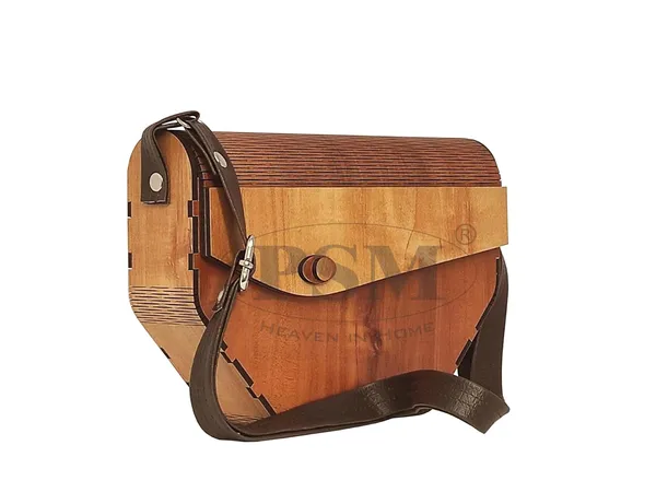 Chery_Brown_Wooden_Ladies_Purse(Clutch);_Made_From_Different_Wood_Grains