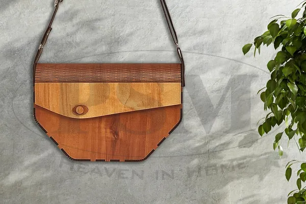 Chery_Brown_Wooden_Ladies_Purse(Clutch);_Made_From_Different_Wood_Grains