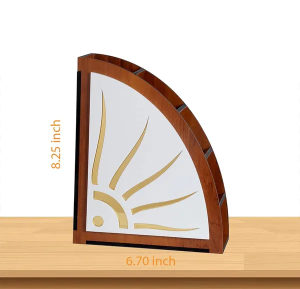 Cherry_Remote_Holderhandmade_Multi_Purpose_Wooden_And_Acrylic_Tv_Remote_Holder-Stand-Organizer-Rack_5-Slot_Storage(280Mm_X_125_Mm)