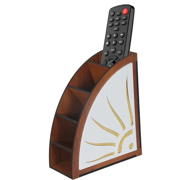 Cherry_Remote_Holderhandmade_Multi_Purpose_Wooden_And_Acrylic_Tv_Remote_Holder-Stand-Organizer-Rack_5-Slot_Storage(280Mm_X_125_Mm)