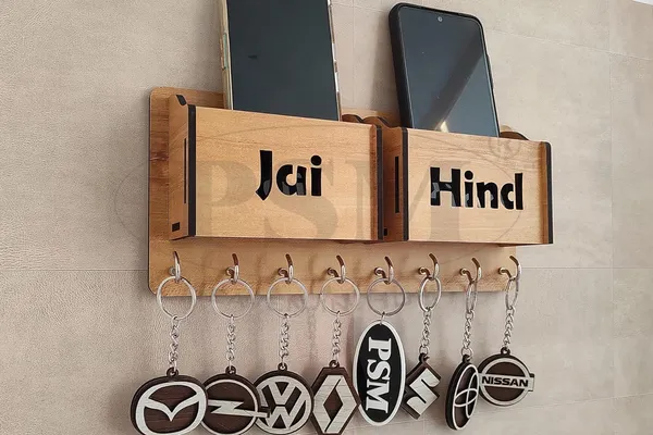 Ivory_Wooden_Key_Holder_With_Storage_Box_Mobile_Holder_And_Pen_Holder_8_Hook