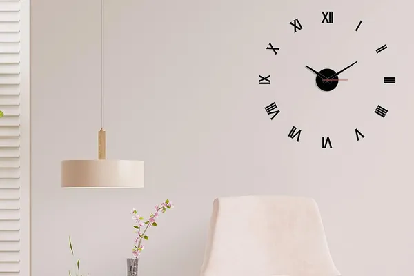 Black_Heaven_In_Home_Roman_Style_301-Ca_Modern_Decorative_Acrylic_3D_Diy_Wall_Clock_(24_Inch)