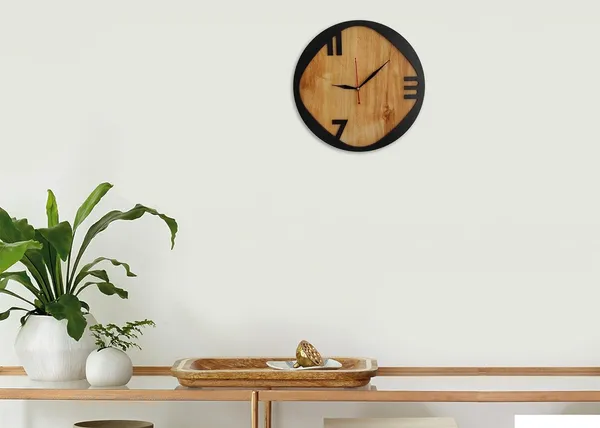 Stone_Gray_White_Heaven_In_Home_Decorative_Wooden_12_Inch,_Movement_Wall_Clock
