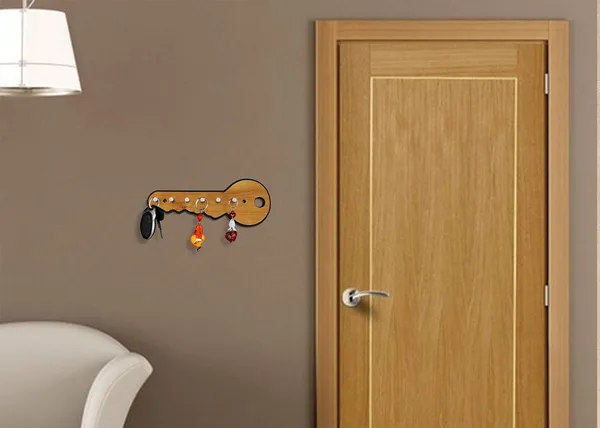 Wooden_Heaven__Key_Shape_Wooden_Key_Holder_With_6_Pin