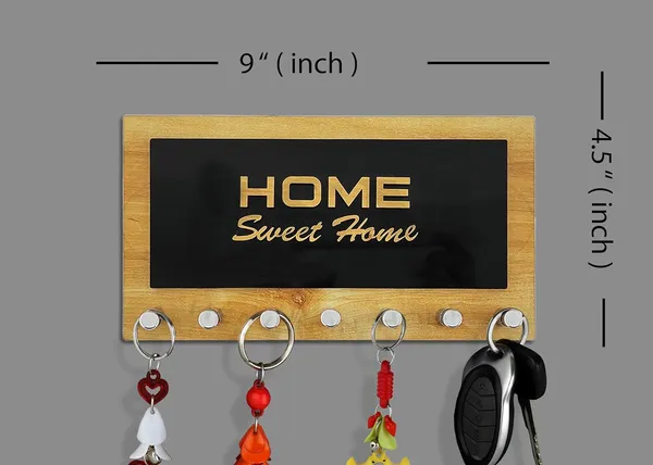 Ivory_Black_Self_Adhesive_Decorative_Sticky_Home_Sweet_Home_Wooden_Key_Holder_With_7_Pin