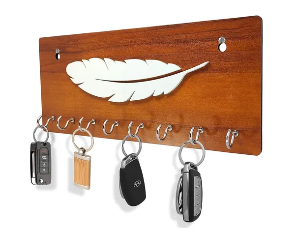 Wooden_And_White_Key_Holder_With_8_Pin