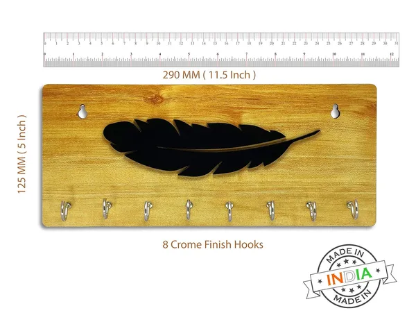 Ivory_Black_Wooden_Feather_Key_Holder