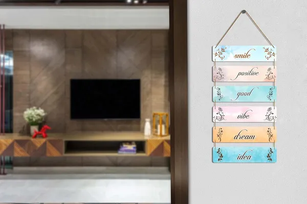 Smile_Light_C_Heaven_In_Home_5512_Uv_Printed_Motivational_Quote_For_All_Wall_Mount_24X12_Inch(5512_Smile_Light_C)