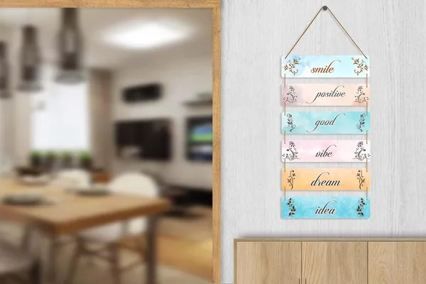 Smile_Light_C_Heaven_In_Home_5512_Uv_Printed_Motivational_Quote_For_All_Wall_Mount_24X12_Inch(5512_Smile_Light_C)