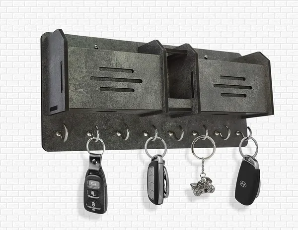 Stone_Gray_Wooden_Key_Holder_With_Storage_Box
