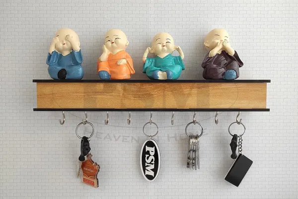 Ivory_Wooden_Home_Key_Holder_With_Storage_Box