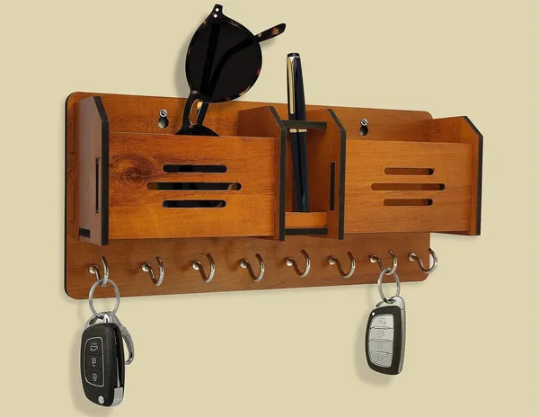 Cherry__Wooden_Key_Holder_With_Storage_Box