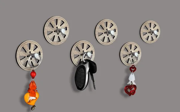 Pack-Of-6-Wood_Heavy_Duty_Adhesive__Decorative_Sticky_Key_Holder_Wheel
