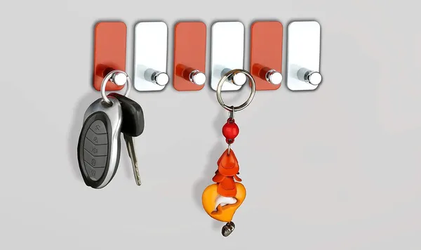 Pack-Of-6_White_&_Red_Heavy_Duty_Adhesive_Aluminium_Key_Holder