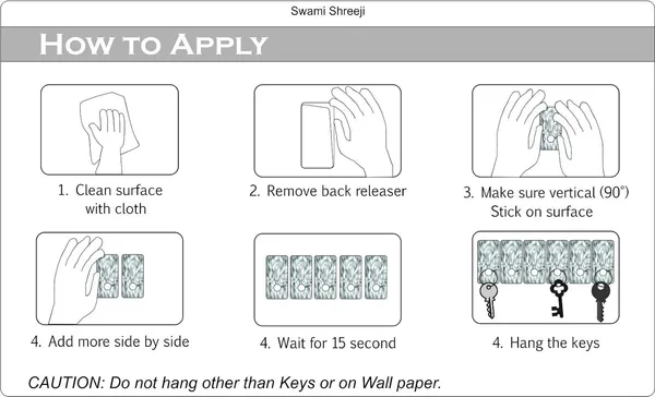 Pack-Of-6_White_&_Red_Heavy_Duty_Adhesive_Aluminium_Key_Holder