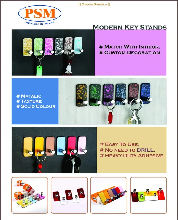 Pack-Of-6_White_&_Red_Heavy_Duty_Adhesive_Aluminium_Key_Holder