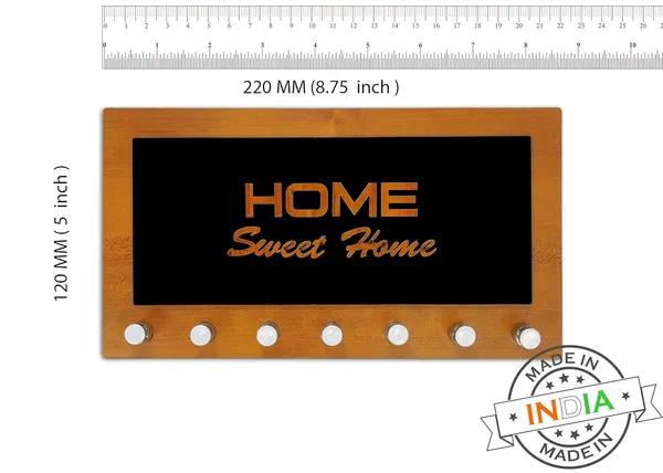 Cherry_BlackSelf_Adhesive_Decorative_Sticky_Home_Sweet_Home_Wooden_Key_Holder