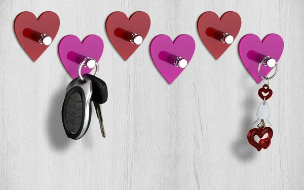 Pack_Of_6-Red_&_Pink_Heart_Heavy_Duty_Adhesive_Decorative_Sticky_Key_Holder