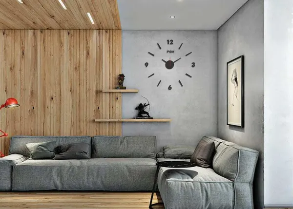 PSM_HEAVEN_IN_HOME_Modern_Decorative_Acrylic_3D_DIY_Wall_Clock_Roman_Style_(24_inch)_(Black_304)
