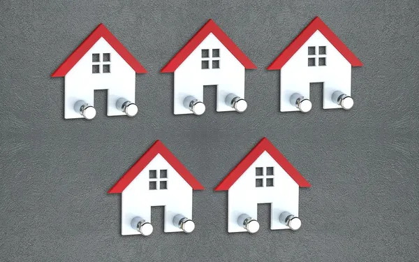 Pack_Of_5-White_Heavy_Duty_Adhesive_Decorative_Sticky_Key_Holder