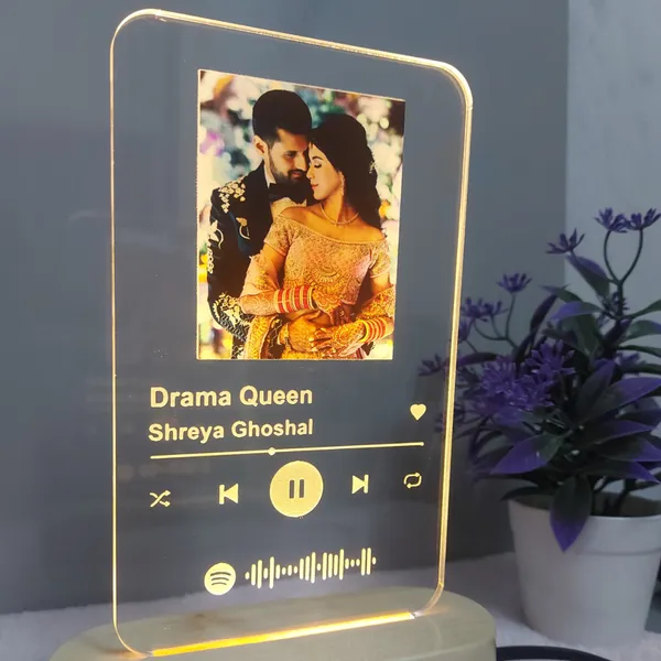 Warm_White_Acrylic_Customized_Photo_and_song_Glass_Spotify_Plaque_with_wooden_LED_Light_stand,_Personalized_Photo_Music_Frame_with_scannable_code