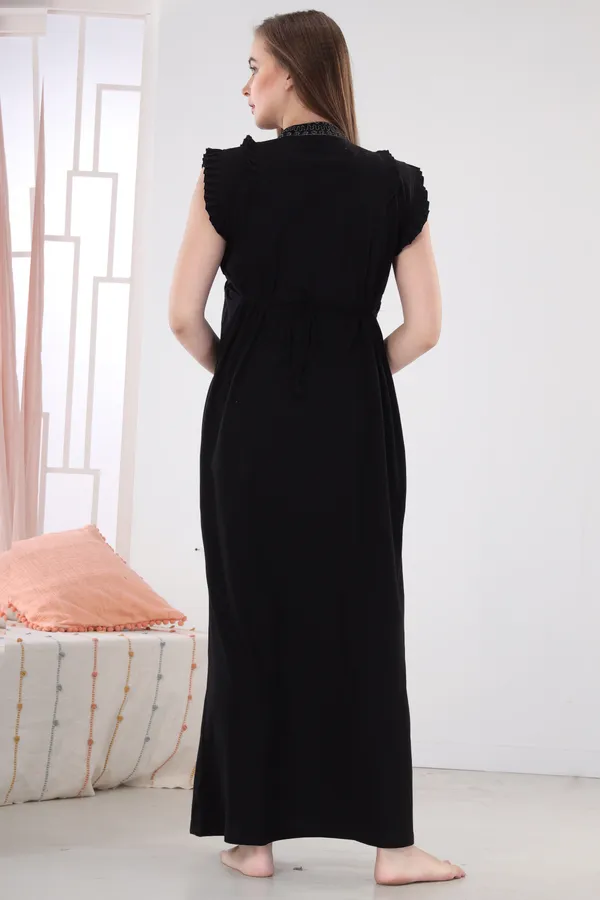 Dark_blue_half_sleeve_summer_nighty_for_women