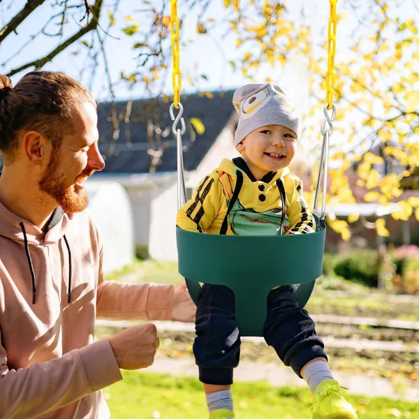 Yellow_Flexible_High_Back_Full_Bucket_Chair_Swing_For_Childrens,_Seat_Only