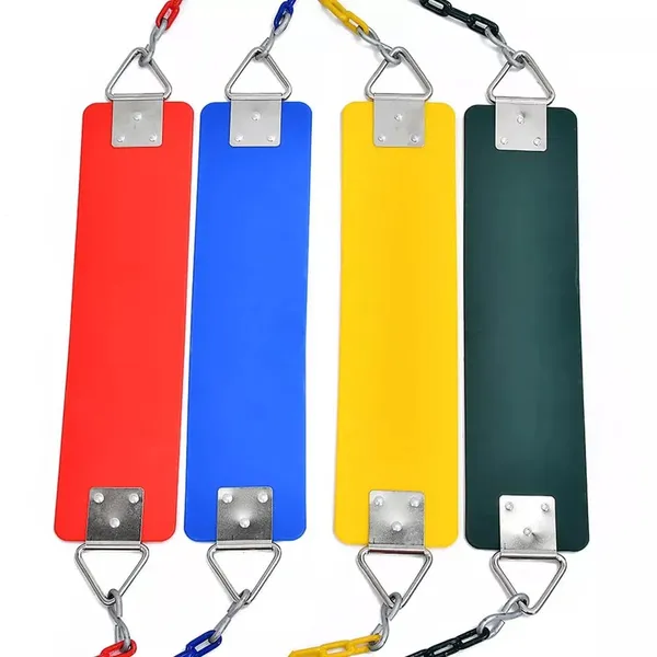 Yellow_Heavy_Duty_Flexible_Swing_Seat_With_Metal_Triangle_Ring,_Anti-Rust_Chain_Set_For_Kids_&_Adults,_Playground,_Jungle_&_Gym