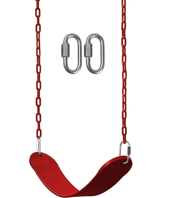 Red_Flexible_Swing_Seat_Set_For_Kids_&_Adults_Outdoor_Park_Garden_Tree_Backyard_With_Plastic_Coated_Chain,_Weight_Support_Upto_150Kg