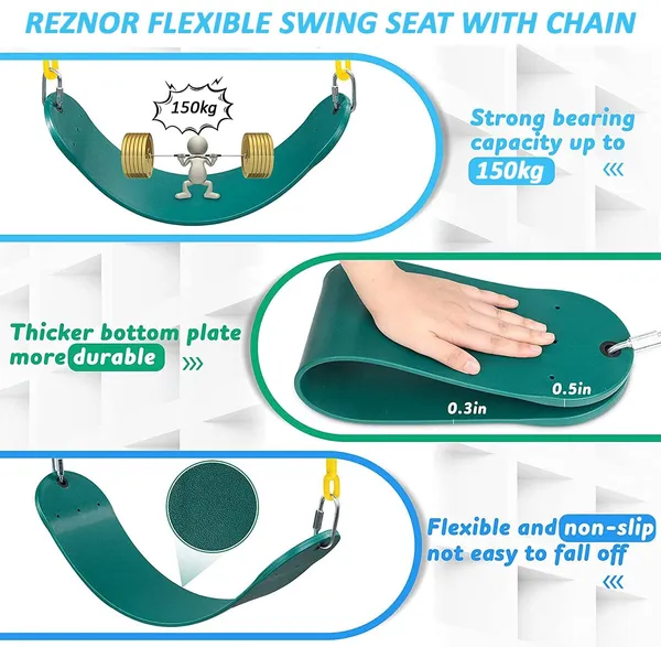 Red_Flexible_Swing_Seat_Set_For_Kids_&_Adults_Outdoor_Park_Garden_Tree_Backyard_With_Plastic_Coated_Chain,_Weight_Support_Upto_150Kg