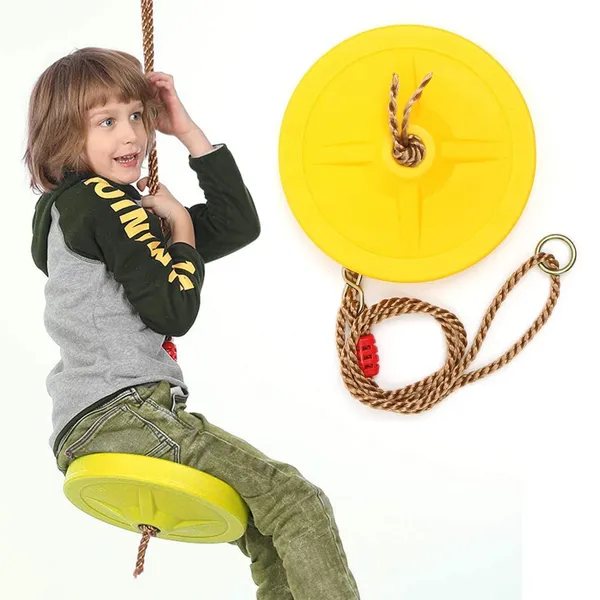 Yellow_Plastic_Disc_Hanging_Tree_Rope_Swing_Round_Seat_For_Kids_Children_Playground_Garden_Outdoor_Indoor_Play_Activity_Adjustable_Height,_Weight_Capacity_120Kg