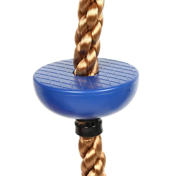 Blue_Platforms_Disc_Tree_Swing_Seat_And_Climbing_Knot_Rope_With_Carabiner_Hook_For_Kids_Outdoor_Playground_Set