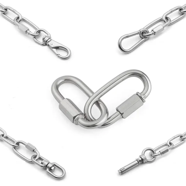 Silver_Heavy_Duty_Oval_Shape_Stainless_Steel_Screw_Link_Snap_Hook_Carabiner_&_Hook_Swing_Connector_Multipurpose,_Snaphook_For_Weight-Lifting_Mountain_Swinging_Climbing_Gym_(Pack_Of_2)