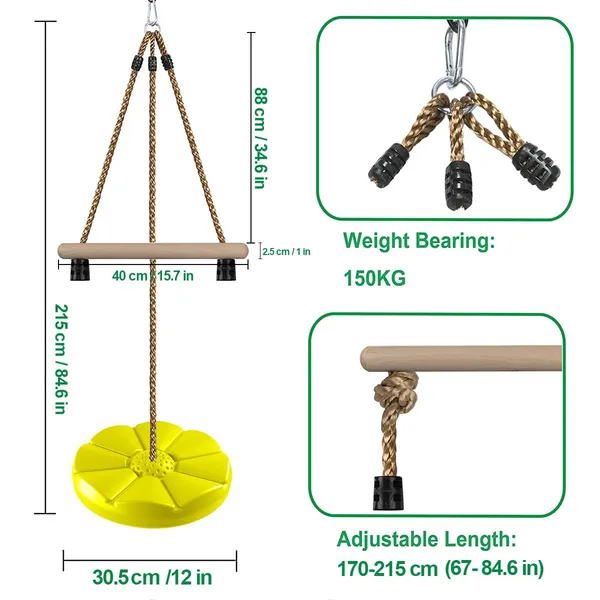 Yellow_Disc_Swing_For_Kids,_Swing_Set_Accessories,_Height_Adjustable_Gym_Monkey_Bars,_Tree_Swing_For_Backyard