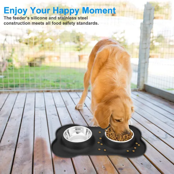 Black_Stainless_Steel_Dog_Pet_Feeding_Bowl_Stainless_Steel_Pet_Bowl_Combo_With_Non-Slip_Silicone_Base_|_Double_Feeding_Bowl_Combo_For_Providing_Food_And_Water_To_Beloved_Dog,_Puppies_&_Cats