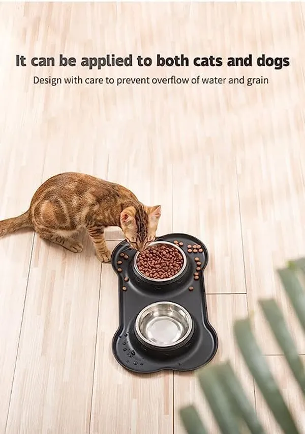 Black_Stainless_Steel_Dog_Pet_Feeding_Bowl_Stainless_Steel_Pet_Bowl_Combo_With_Non-Slip_Silicone_Base_|_Double_Feeding_Bowl_Combo_For_Providing_Food_And_Water_To_Beloved_Dog,_Puppies_&_Cats