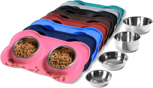 Black_Stainless_Steel_Dog_Pet_Feeding_Bowl_Stainless_Steel_Pet_Bowl_Combo_With_Non-Slip_Silicone_Base_|_Double_Feeding_Bowl_Combo_For_Providing_Food_And_Water_To_Beloved_Dog,_Puppies_&_Cats
