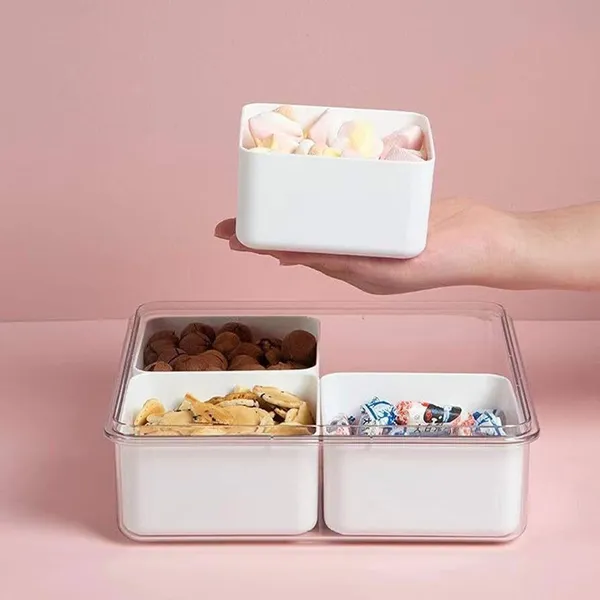 White_Polypropylene_Polypropylene_Storage_Serving_Trays_For_Divided_Veggie_Tray_With_Lid_Sealed_Sectioned_Snack_Serving_Platter_Storage_With_4_Compartments_Snackle_Box