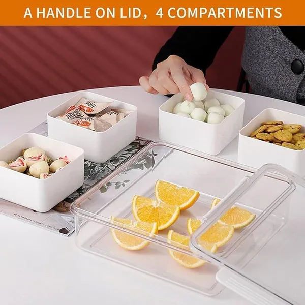 White_Polypropylene_Polypropylene_Storage_Serving_Trays_For_Divided_Veggie_Tray_With_Lid_Sealed_Sectioned_Snack_Serving_Platter_Storage_With_4_Compartments_Snackle_Box