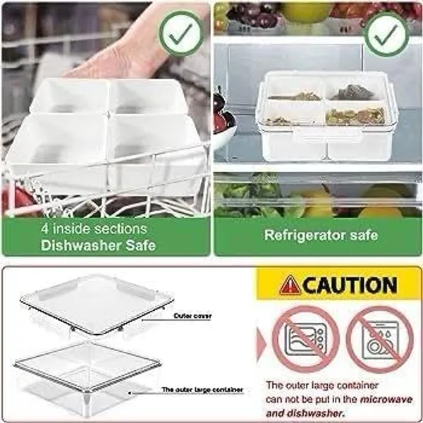 White_Polypropylene_Polypropylene_Storage_Serving_Trays_For_Divided_Veggie_Tray_With_Lid_Sealed_Sectioned_Snack_Serving_Platter_Storage_With_4_Compartments_Snackle_Box