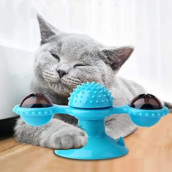 Green_Plastic_Windmill_Cat_Toys,_Turntable_Interactive_Cat_Toy_With_Suction_Cup_Brush_For_Cat_Tooth_Cleaning_Scratching,_Wall_Mount_Cat_Spinner_With_Rotatable_Toy_Ball