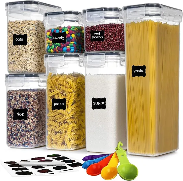 Transparent_Plastic_Polycarbonate_Airtight_Food_Storage_Container_Set_-_7_Pc_-_Kitchen_&_Pantry_Organization_-_Plastic_Canisters_With_Durable_Lids