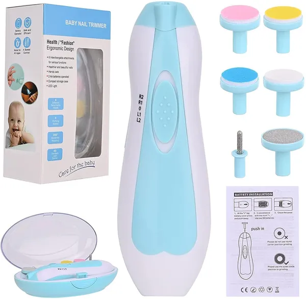 Plastic_Baby_Nail_Trimmer_Electric,_Baby_Nail_Clippers_With_Light_And_6_Grinding_Pads_For_Newborn_Infant_Toddler_Or_Adults_Toes_And_Fingernails,_Kids_Nail_Care,_Polish_And_Trim_(_White_&_Blue_)