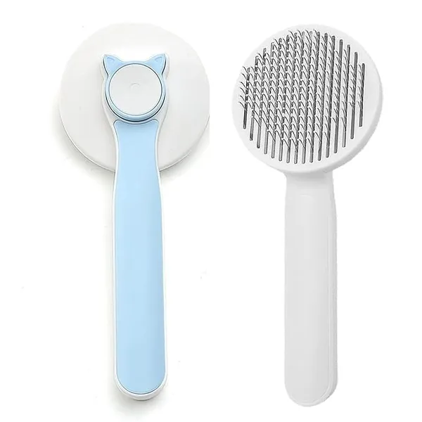 White_Metal_Dog_Comb_Brush_Pet_Grooming_Brush_Self_Cleaning_Slicker_Brush_For_Dogs_And_Cats_Pet_Grooming_Tool_Dog_Hair_Cleaner_Brush_Comb_Shedding_Trimming_Self_Grooming_Brush_1_Pcs