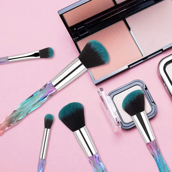 Multicolor_Acrylic_Makeup_Brushes_Crystal_Handle,_Make_Up_Brush_10Pcs_Professional_Diamond_Cosmetic_Brush_Set_For_Kabuki_Concealer_Face_Powder_Eye_Shadow_Highlight_Blue_Unicorn_Brush_Kit_For_Make_Up