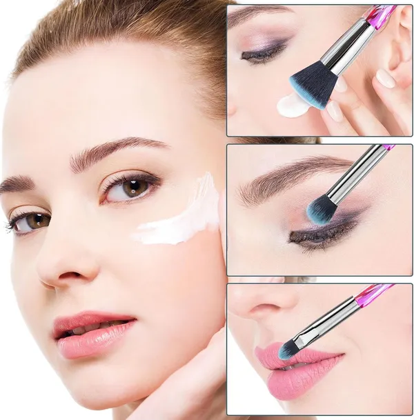 Multicolor_Acrylic_Makeup_Brushes_Crystal_Handle,_Make_Up_Brush_10Pcs_Professional_Diamond_Cosmetic_Brush_Set_For_Kabuki_Concealer_Face_Powder_Eye_Shadow_Highlight_Blue_Unicorn_Brush_Kit_For_Make_Up