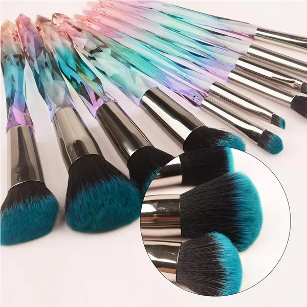 Multicolor_Acrylic_Makeup_Brushes_Crystal_Handle,_Make_Up_Brush_10Pcs_Professional_Diamond_Cosmetic_Brush_Set_For_Kabuki_Concealer_Face_Powder_Eye_Shadow_Highlight_Blue_Unicorn_Brush_Kit_For_Make_Up