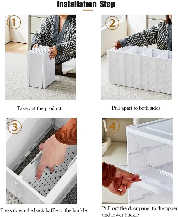 White_Strong_Polypropylene_Plastic_And_Ps_Sneaker_Storage_Box_-_Shoe_Cabinets_Rack_-_6_Tier_Collapsible_Shoe_Organiser_With_Door