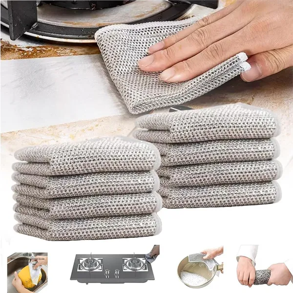 Silver_Microfiber_Heavy_Duty_Non-Scratch_Dish_Scrubbers_For_Cleaning_Dishes_&_Sinks,_Pots,_Pans_(4Pcs)